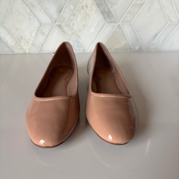 Vince Camuto Shoes - Vince Camuto Patent Ballet Flat Flats Tan Size 5
